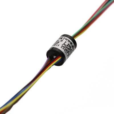 8-obwodowy pierścieniowy kolektor ślizgowy kapsułowy 1A 240VAC/DC z metali szlachetnych